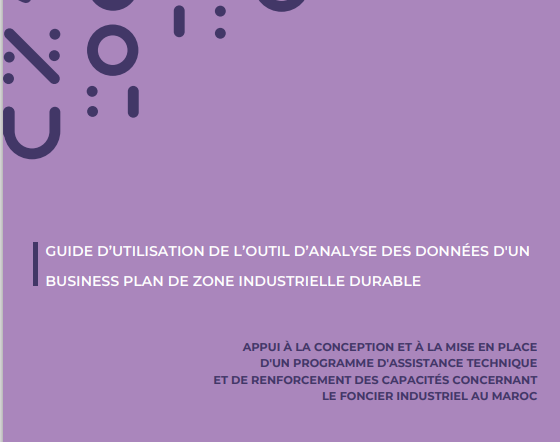 <span>GUIDE D’UTILISATION DE L’OUTIL D’ANALYSE DES DONNÉES D'UN BUSINESS PLAN DE ZONE INDUSTRIELLE DURABLE</span>
